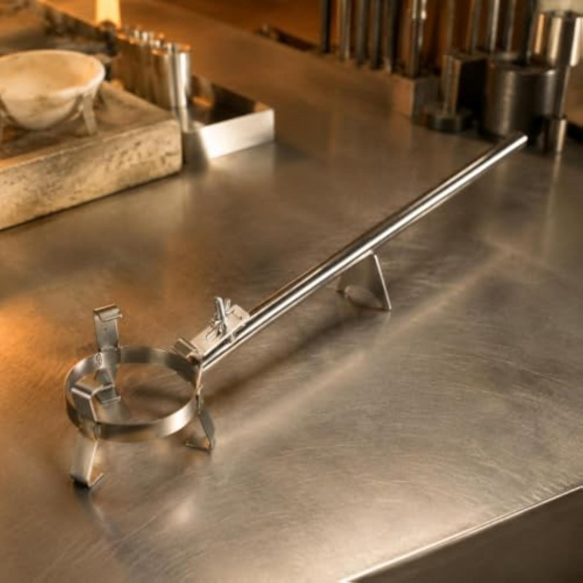 Stainless Steel Crucible Holder with Long Handle Adjustable